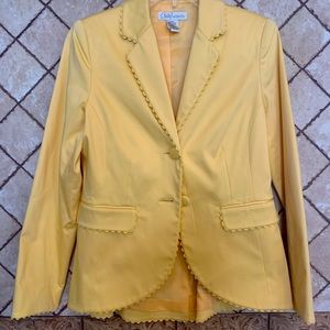 New with flaws Silk Assets Scalloped Trim Blazer❤️